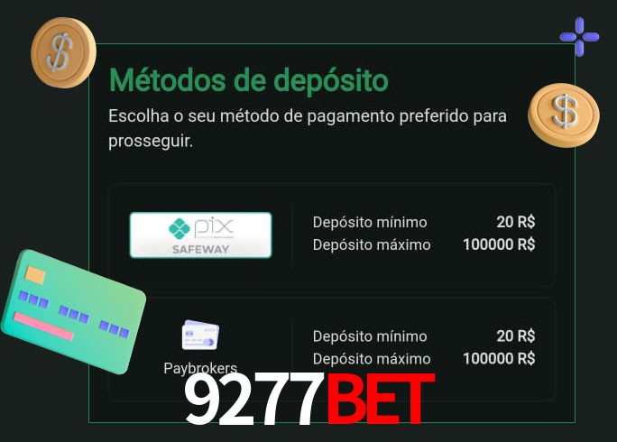 O cassino 9277Bet oferece uma grande variedade de métodos de pagamento